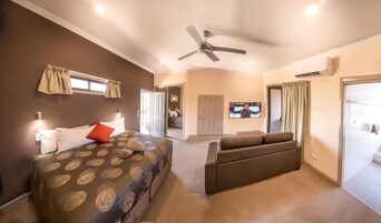 Deluxe Cabin, Mountain View | Living area | 50-inch LCD TV with digital channels, TV
