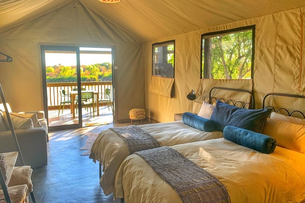 Tent (River Tent 4) | Individually decorated, individually furnished, blackout drapes