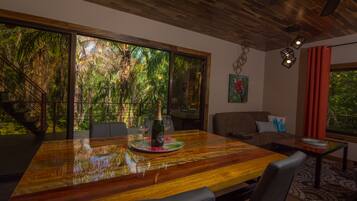 Villa, 2 Queen Beds | Minibar, desk, laptop workspace, bed sheets