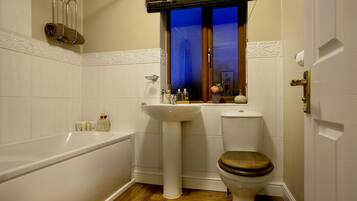 Coppice View | Bathroom | Deep-soaking bathtub, hair dryer, towels, soap