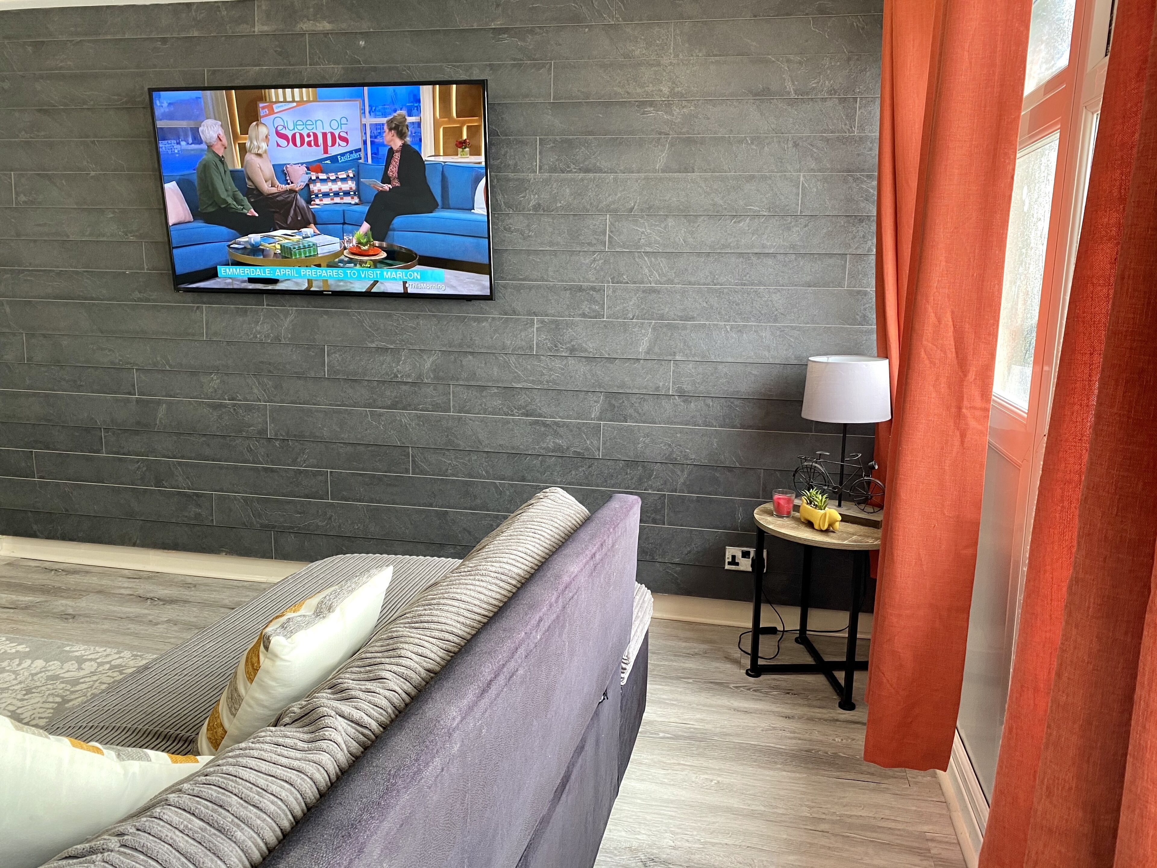Kennedy House, 2 Bed Penthouse | Living area | Flat-screen TV