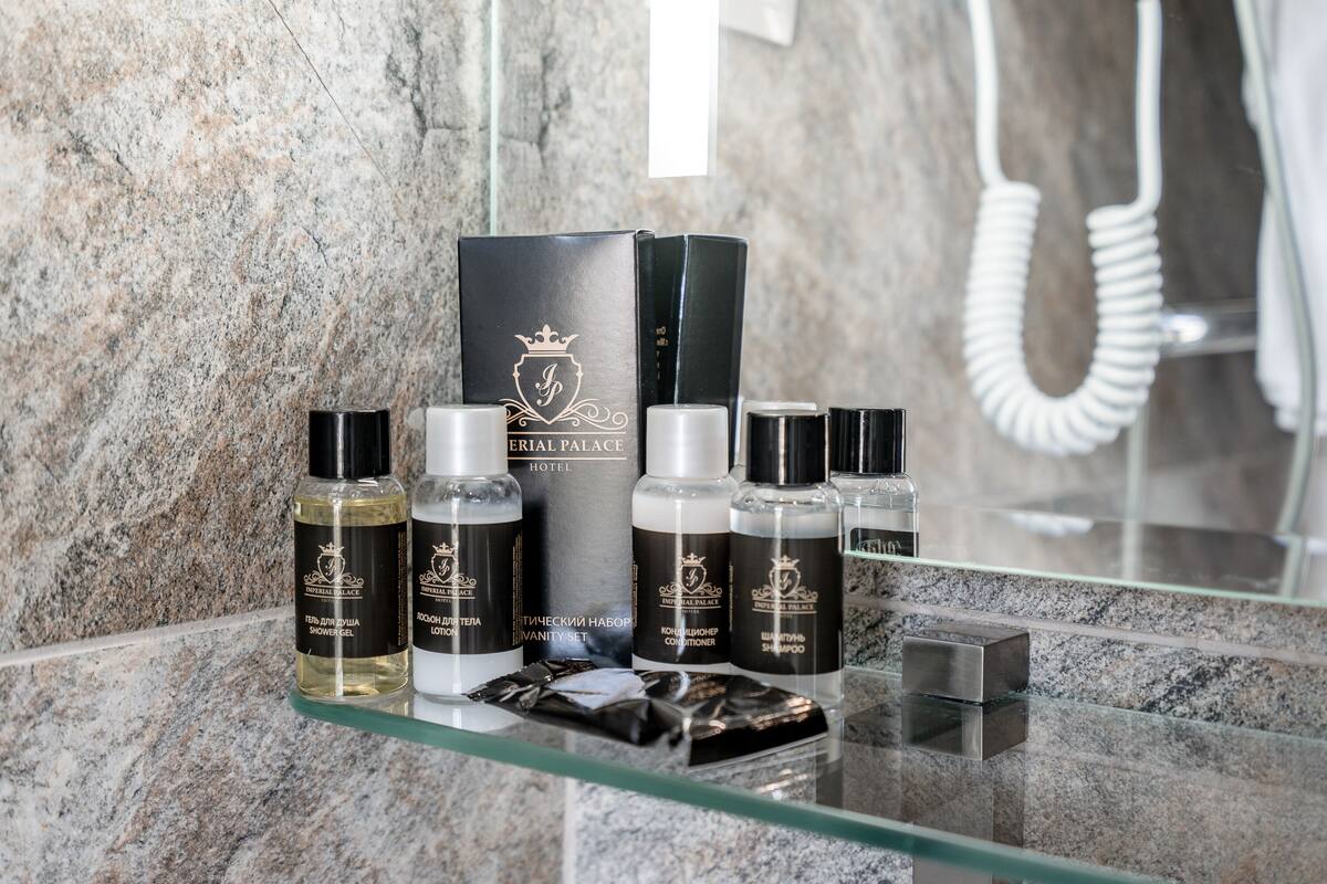 shower, free toiletries, hair dryer, bathrobes