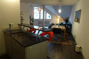 Apartment, 2 Bedrooms | Private kitchen | Fridge, microwave, oven, stovetop - Harun Apartment (Interlaken)