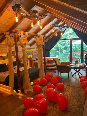 Exclusive-bungalow, poreamme | 1 makuuhuone, italialaiset Frette-lakanat, ylelliset vuodevaatteet