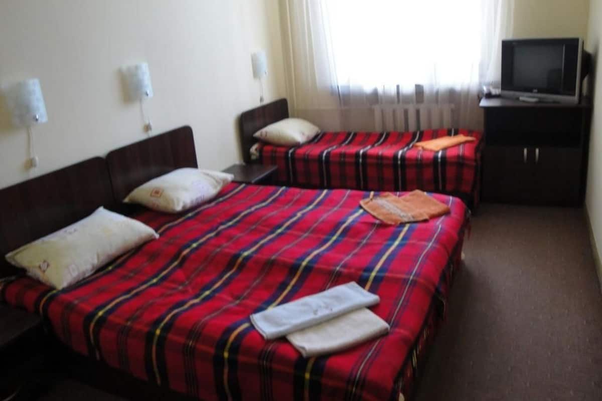 Triple Room | Blackout drapes, iron/ironing board, free WiFi, bed sheets