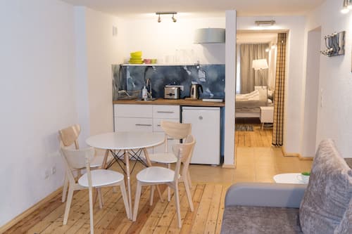 Appartamento, 1 camera da letto, non fumatori | Angolo cottura privato | Piano cottura, bollitore elettrico, piastra, pentole/stoviglie/utensili