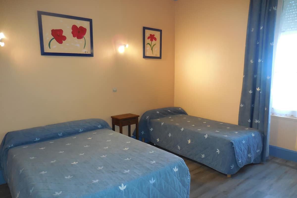 Driepersoonskamer | Een strijkplank/strijkijzer, gratis wifi, individueel gedecoreerd