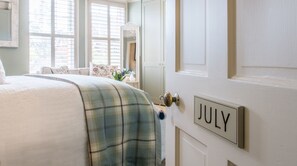 Luxury Room, 1 King Bed (The July) | Egyptian cotton sheets, premium bedding, iron/ironing board, free WiFi