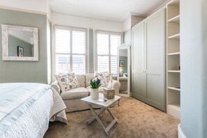 Luxury Room, 1 King Bed (The July) | Egyptian cotton sheets, premium bedding, iron/ironing board, free WiFi