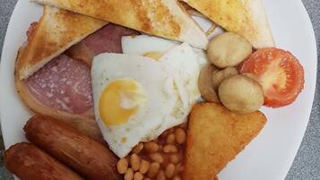 English breakfast for a fee on weekends