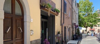 Elegant apartment in the historic village, with ceiling beams and splendid views