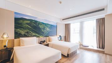Desk, free WiFi, bed sheets