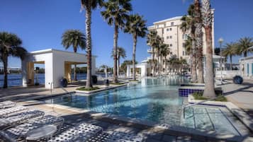 Outdoor pool, a heated pool