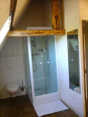 Cottage, 1 Bedroom (Orchidée) | Bathroom | Shower, hair dryer, towels