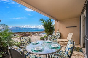 Enjoy amazing views from your ocean front private lanai!