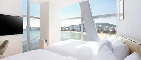 Family Ocean Twin | Frette Italian sheets, premium bedding, down duvets, pillow-top beds