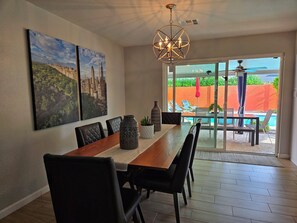 Dining - Epic VACATION Getaway – Heated Pool, 86” Smart TV, Wolf Den + 5 Min to Old Town (Scottsdale)
