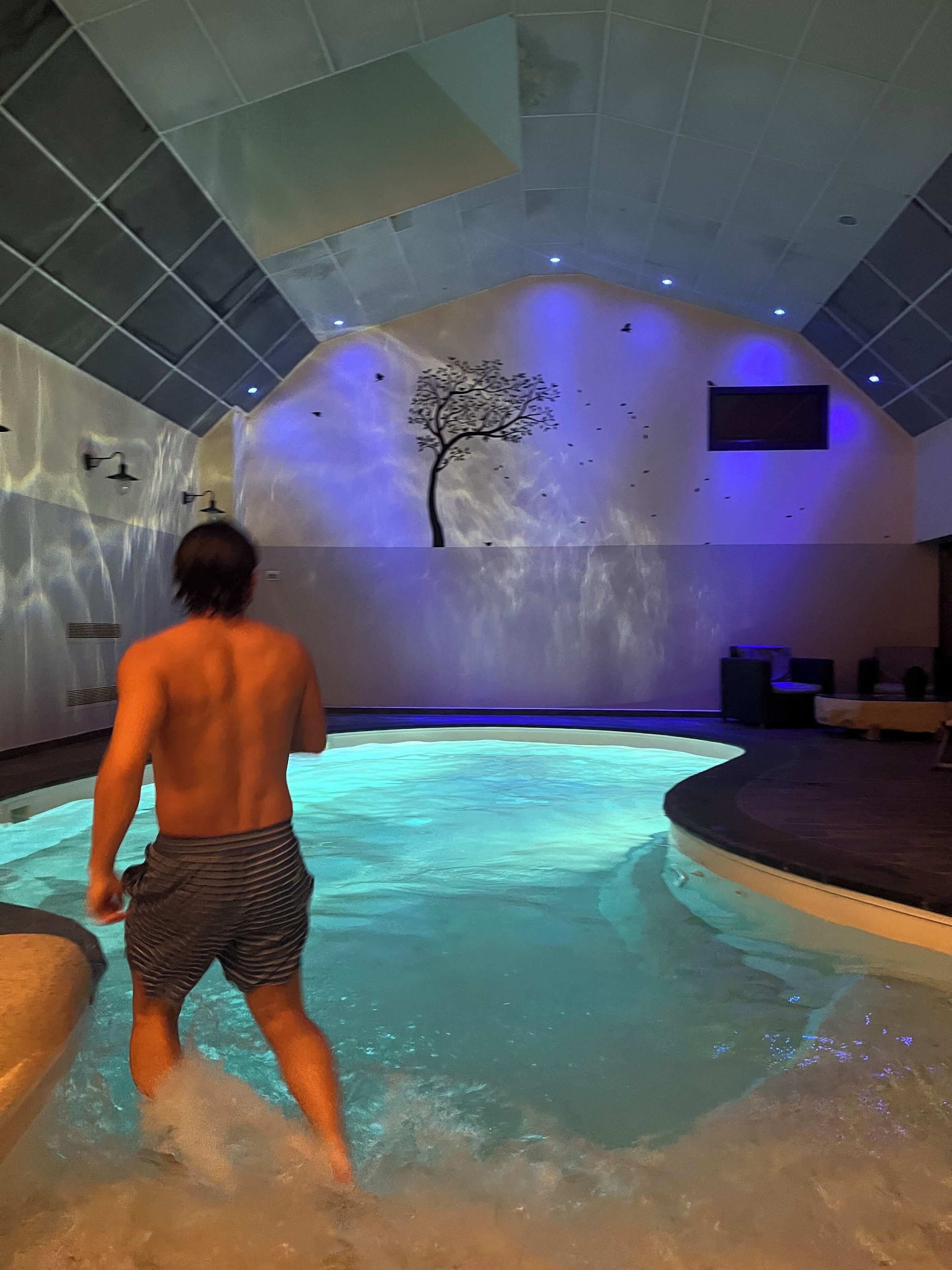 Indoor pool, a heated pool