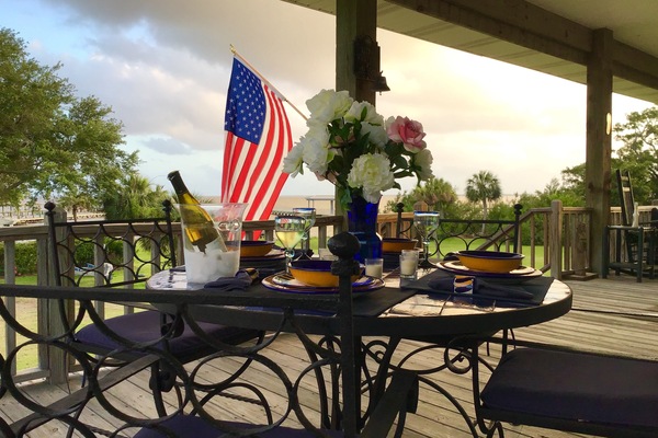 Nice breeze, sun setting, amazing view. Life is good at 110 Gerard!