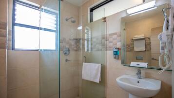 2 BHK Queen Suite Apartment | Bathroom | Shower, designer toiletries, hair dryer, slippers
