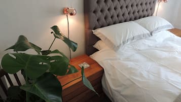 2 bedrooms, blackout curtains, iron/ironing board, travel cot