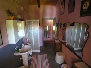 Habitación estándar doble | Baño | Ducha y cabezal de ducha tipo lluvia