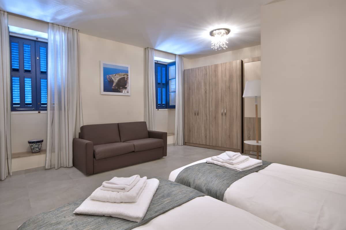 Family Double or Twin Room (No4) | 1 bedroom, in-room safe, desk, laptop workspace