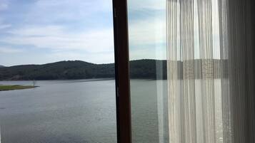 Minibar, desk, laptop workspace, soundproofing