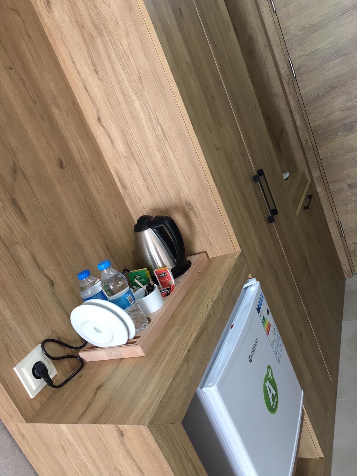 minibar, desk, laptop workspace, soundproofing