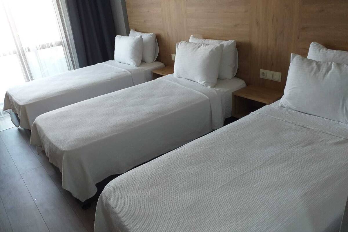 Triple Room, Garden View | Minibar, desk, laptop workspace, soundproofing