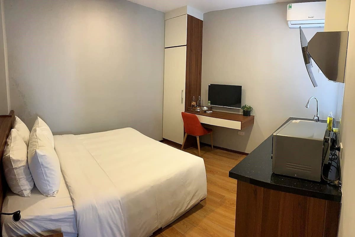 Monolocale Deluxe | 1 camera, biancheria da letto di alta qualità, minibar