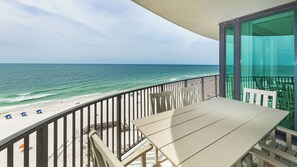 Outdoor dining - BEACH FRONT Three bedroom Condo 805 at Phoenix IX (Orange Beach)