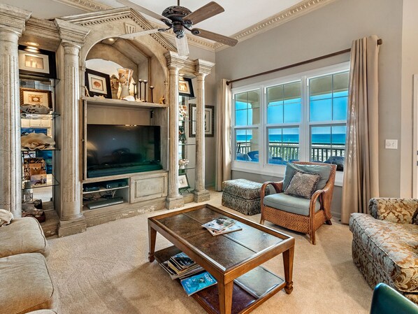 Televisio, DVD-soitin, kirjoja