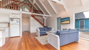 TV, DVD player, stereo