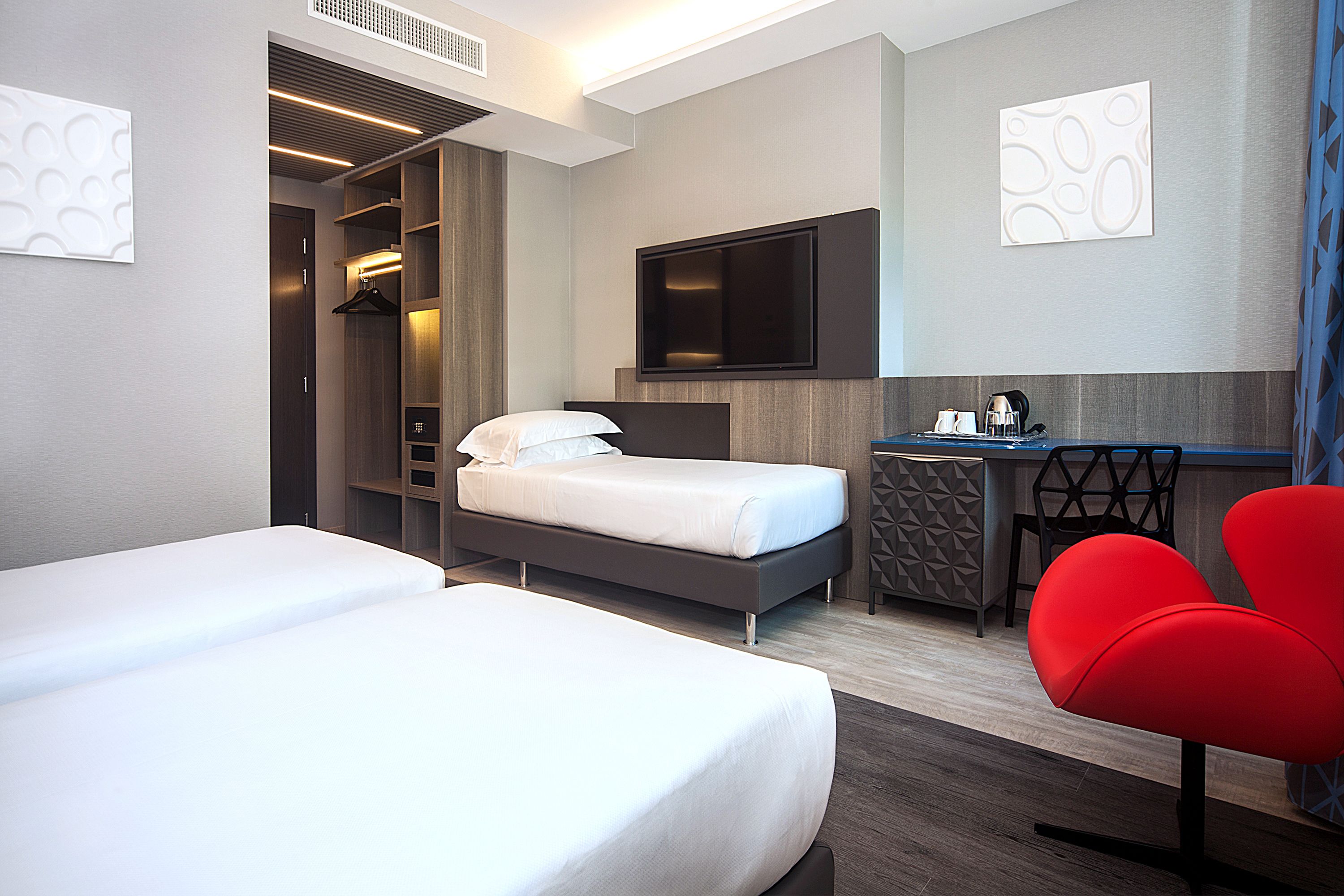 triple room | premium bedding, memory-foam beds, in-room safe, desk
