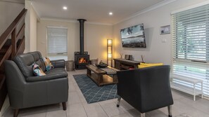 TV, fireplace, DVD player