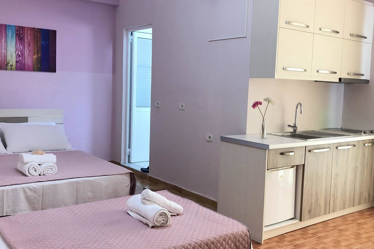 Dreibettzimmer, Küche