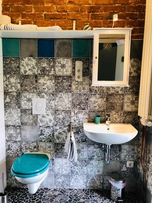 Shower, hair dryer, towels, soap - Apartment in Steimbke (Steimbke)