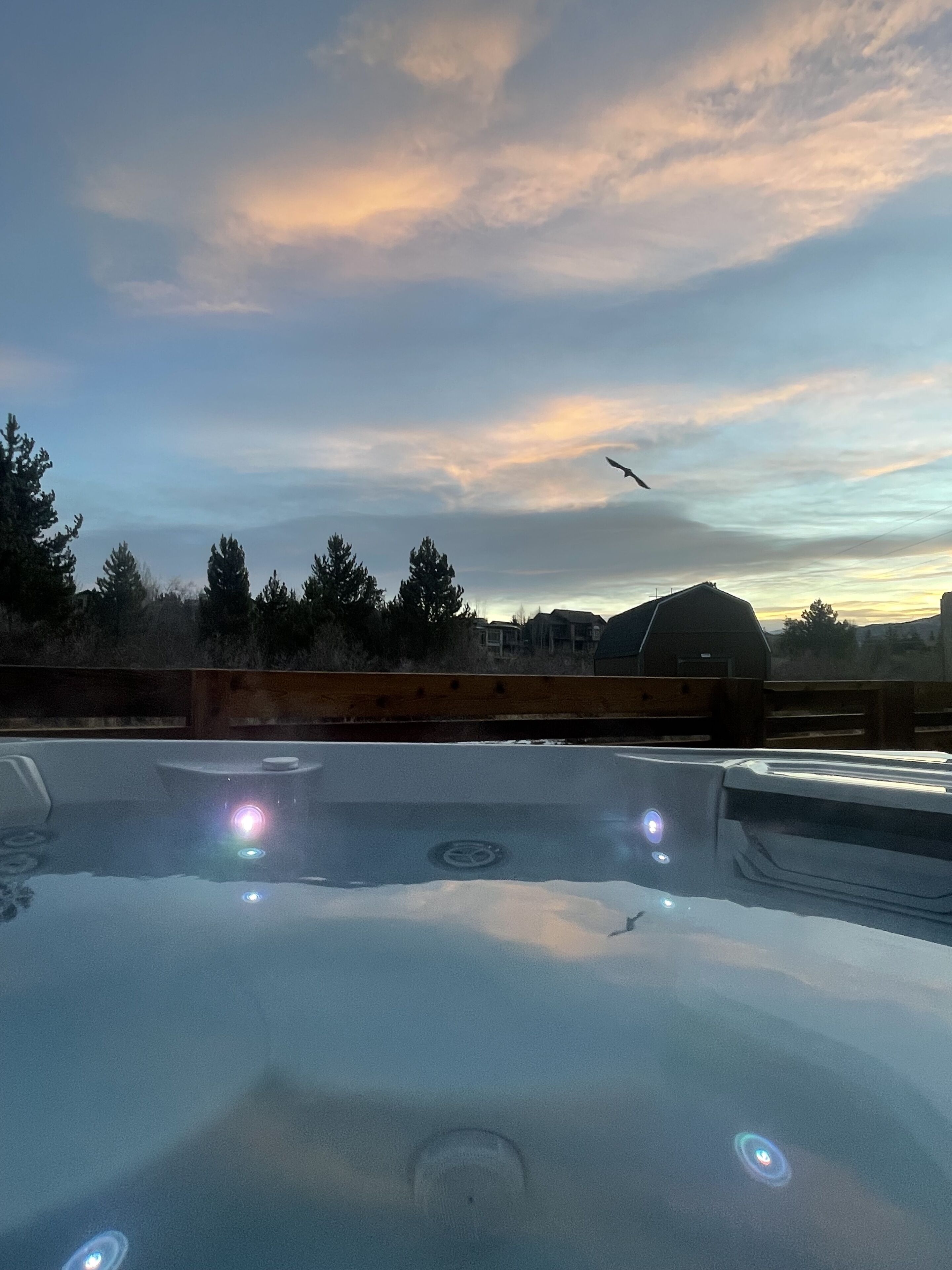 Outdoor hot tub