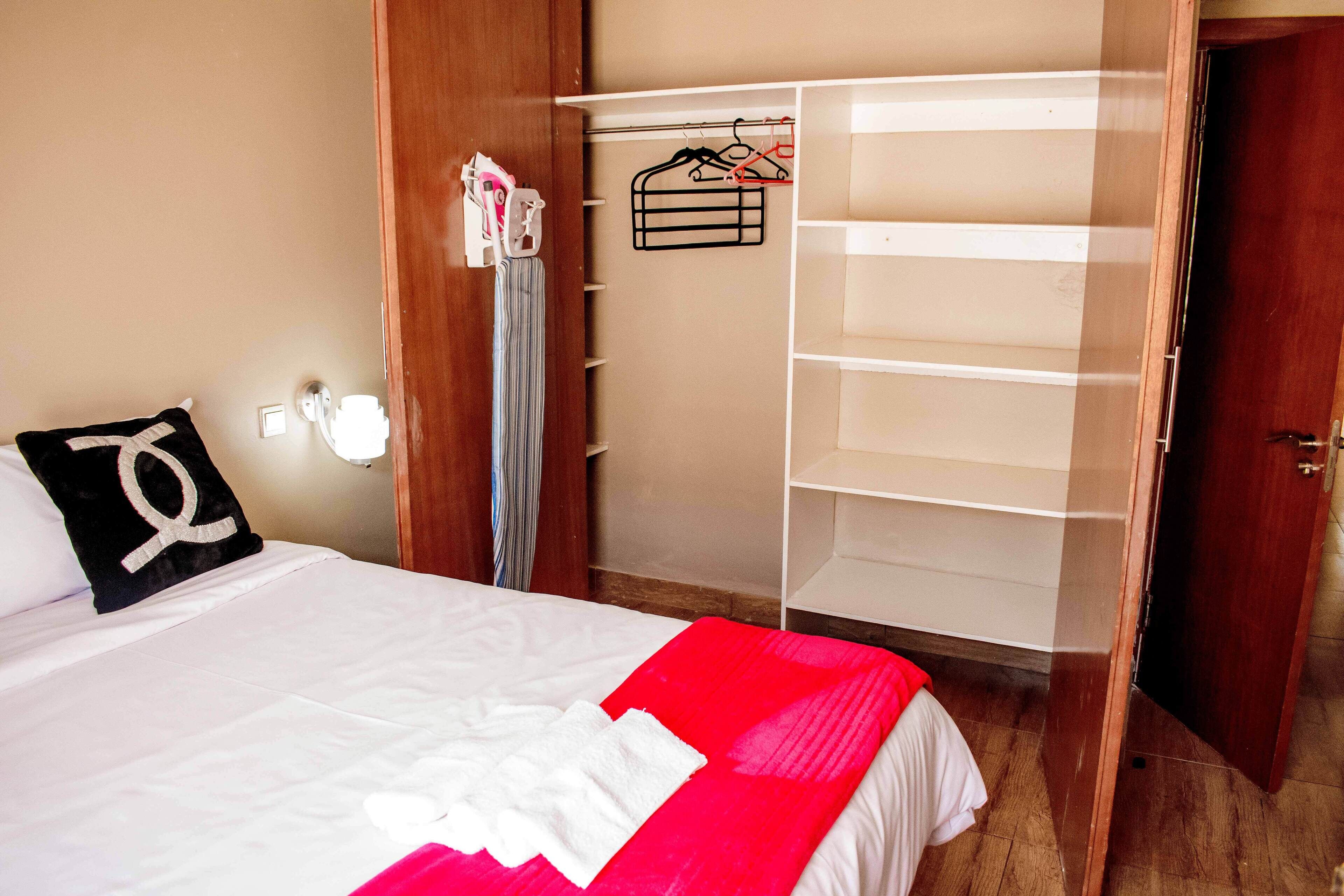 blackout curtains, soundproofing, iron/ironing board, free wifi