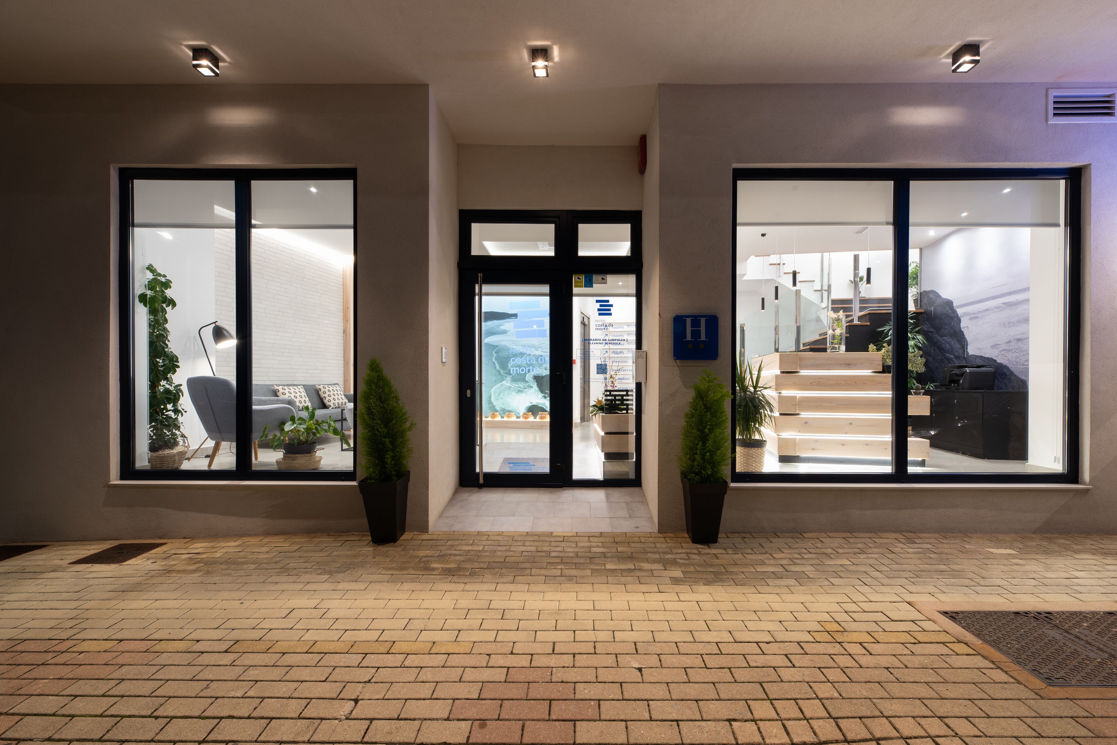 front of property – evening/night