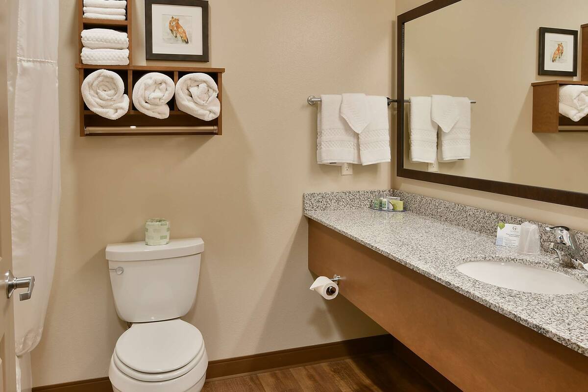 free toiletries, hair dryer, towels, soap