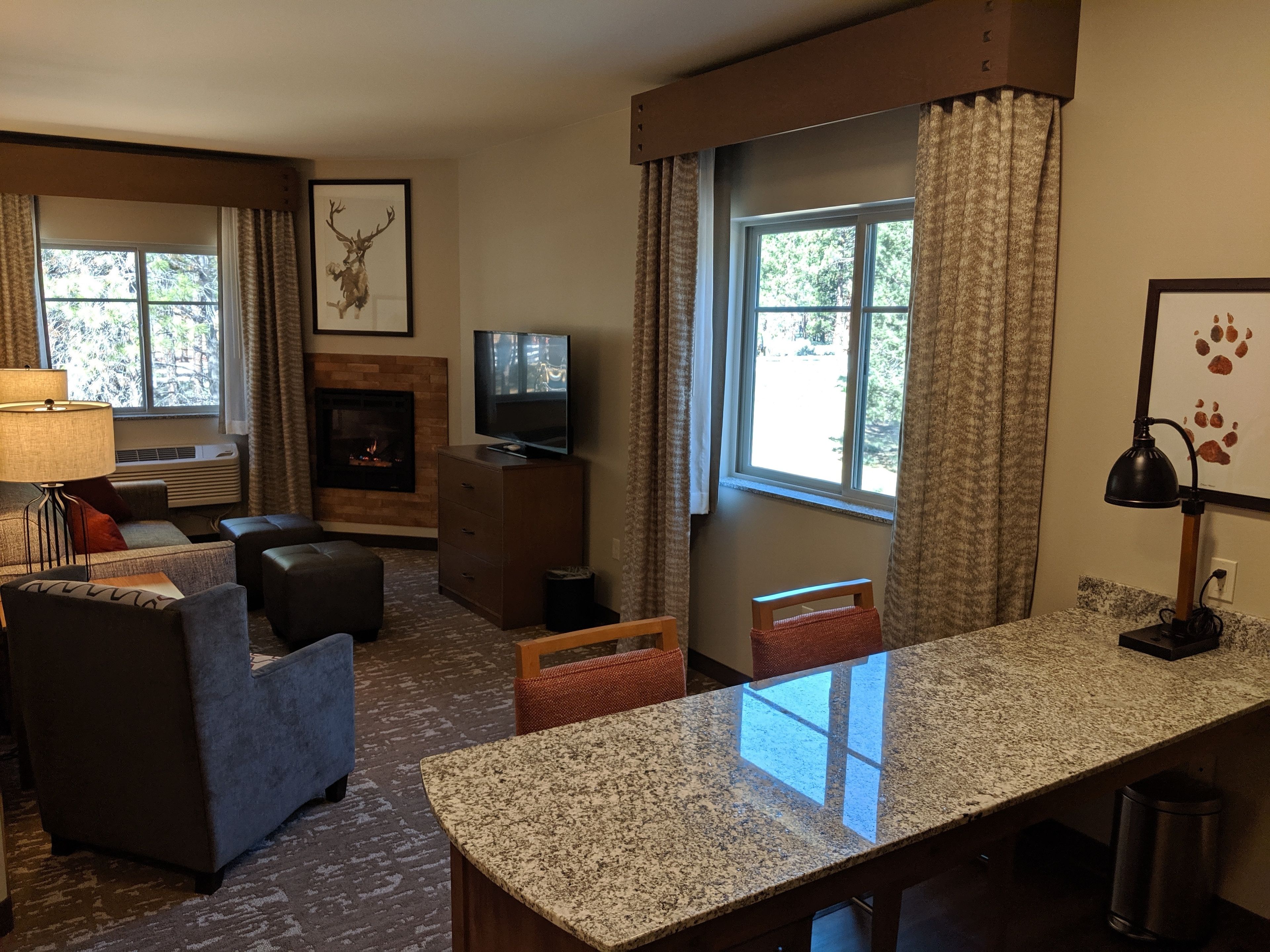 room, mountain view | living area | 49-inch flat-screen tv with satellite channels, tv