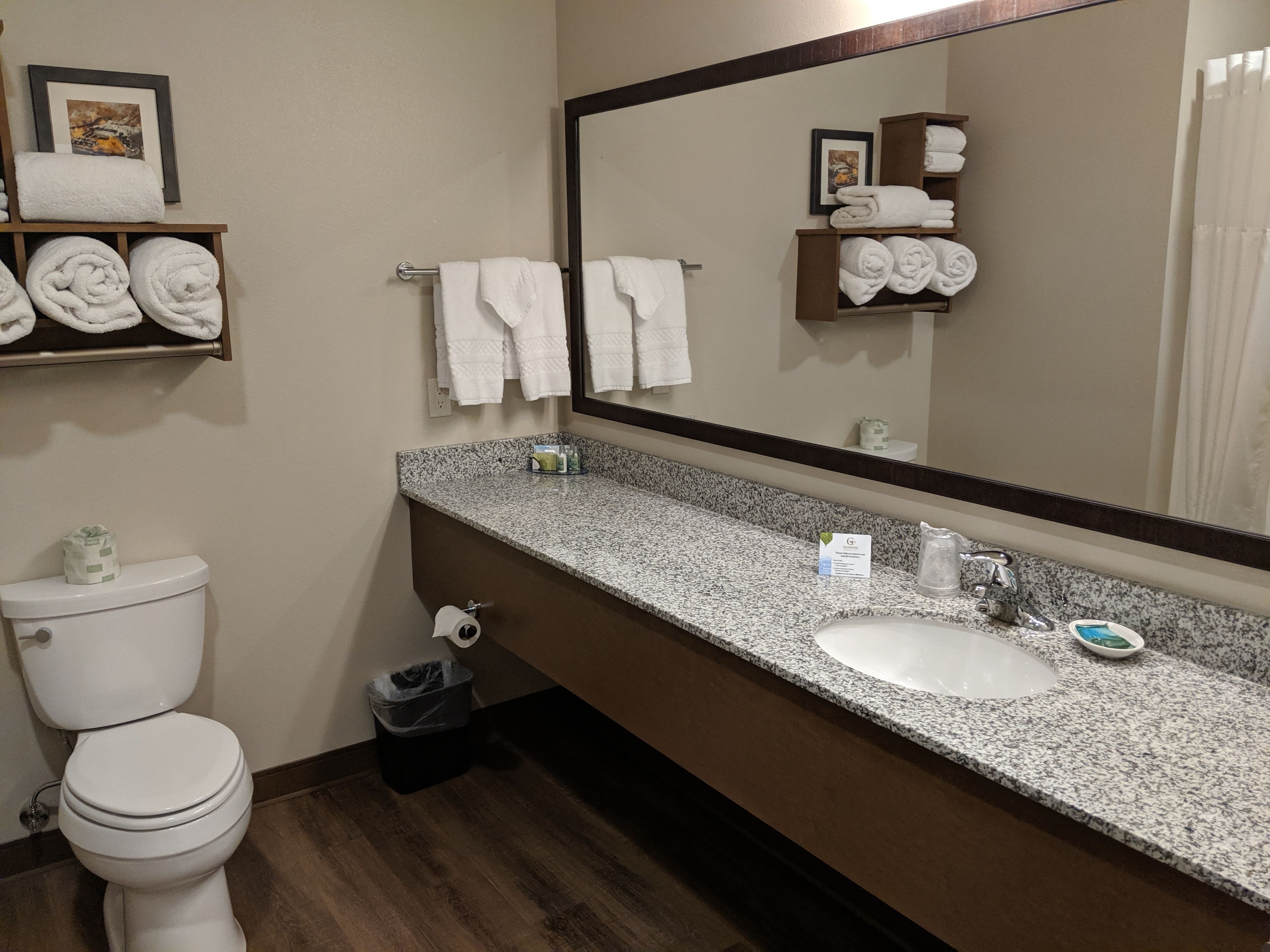 standard room, 1 king bed (single king) | bathroom | free toiletries, hair dryer, towels, soap