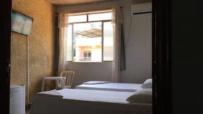 Blackout curtains, iron/ironing board, free WiFi, bed sheets