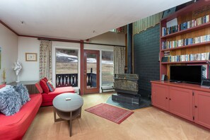 Fernseher, Kamin, Bücher