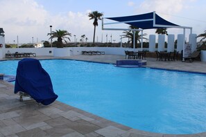 Outdoor pool, a heated pool - Aransas Princess #203 - 2BR, 2BA Bright Ocean View Condo (Port Aransas)