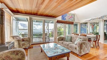 TV, fireplace, DVD player