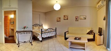 Estúdio | Quartos à prova de som, ferros/tábuas de passar roupa, Wi-Fi de cortesia