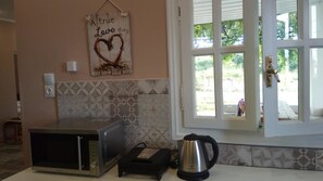 House | Private kitchen | Full-size fridge, microwave, oven, stovetop - Country Village House (Lesvos)